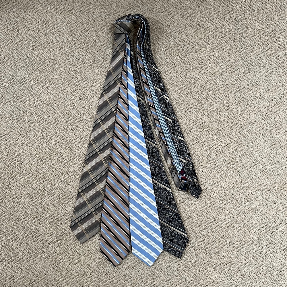 Men’s Silk Neckties, Lot of 4 Ties